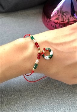 Christmas Wreath Bracelet 