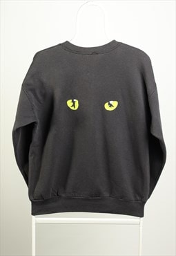 Hanes Cats Vintage Crewneck Sweatshirt Black Size M