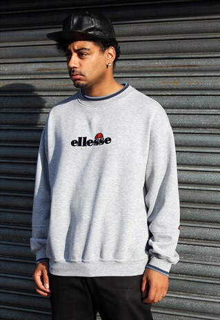 VINTAGE ELLESSE GREY LOGO SWEATSHIRT