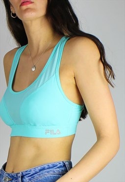 Vintage Fila Bralet Sports Bra Crop Top w Logo Front