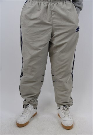 VINTAGE ADIDAS BEIGE TRACKSUIT BOTTOMS