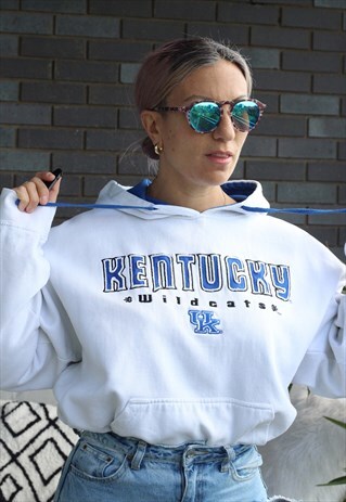 VINTAGE 1990S KENTUCKY WILDCATS WHITE BASKETBALL SWEATSHIRT