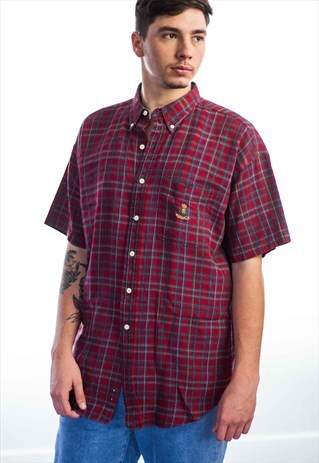 VINTAGE RALPH LAUREN CHAPS LOGO SHIRT 90S L 8.3