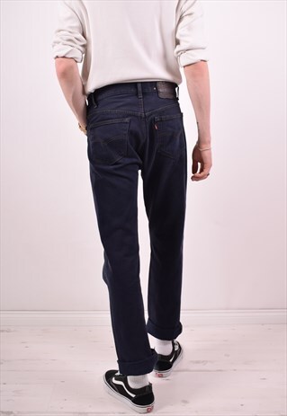 LEVI'S MENS VINTAGE JEANS W32 L31 NAVY BLUE 90S
