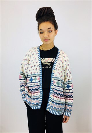 GORGEOUS FLORAL BOHO KNITTED CARDIGAN