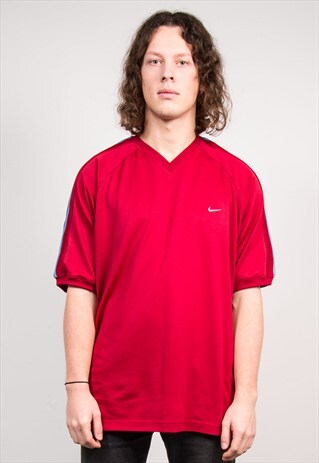 VINTAGE 90'S BURGUNDY NIKE T-SHIRT