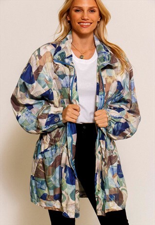 VINTAGE 90'S GREEN SPLASH JACKET