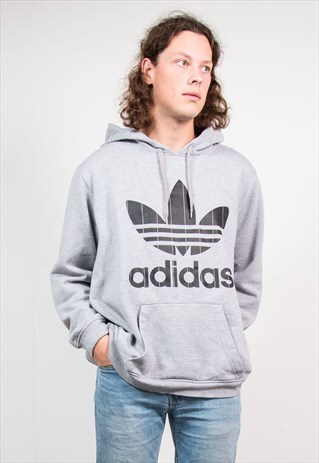 ADIDAS ORIGINALS GREY HOODIE SWEATSHIRT