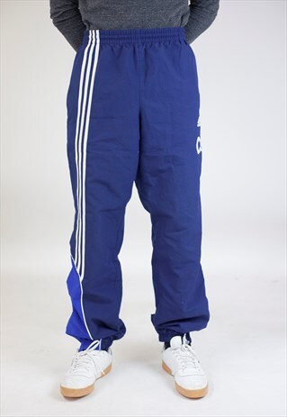 VINTAGE 90S ADIDAS BLUE TRACKSUIT BOTTOMS
