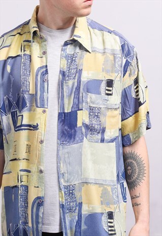 VINTAGE ABSTRACT SHIRT 90S