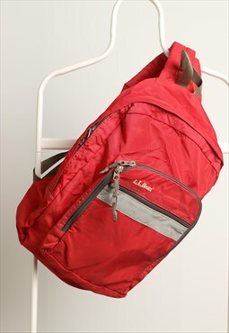 Vintage L.L.Bean Backpack Rucksack Red 