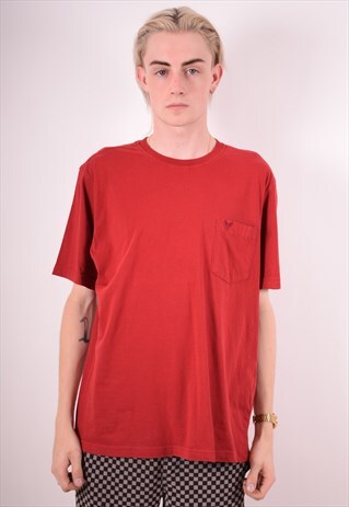AVIREX MENS VINTAGE T-SHIRT TOP XXL RED 90S