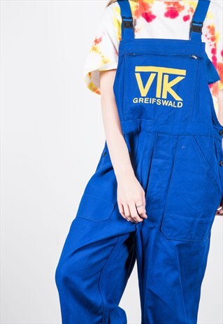 VINTAGE BLUE DENIM DUNGAREES
