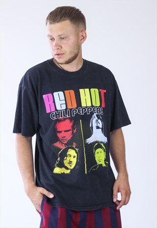 VINTAGE MENS RED HOT CHILI PEPPERS 2004 TOUR T-SHIRT