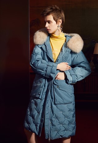 WINTER PARKA COAT, BLUE