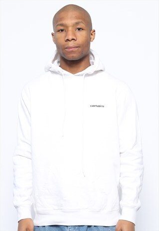 VINTAGE CARHARTT LOGO HOODIE WHITE