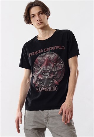 VINTAGE AVENGED SEVENFOLD ROCK BAND TEE 90S BLACK