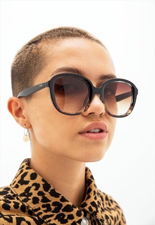 ABBY - OVERSIZED GLAMOROUS DIP DYE TORTOISESHELL SUNGLASSES
