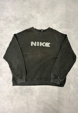 Vintage Nike Sweatshirt Embroidered Spell Out Logo Jumper