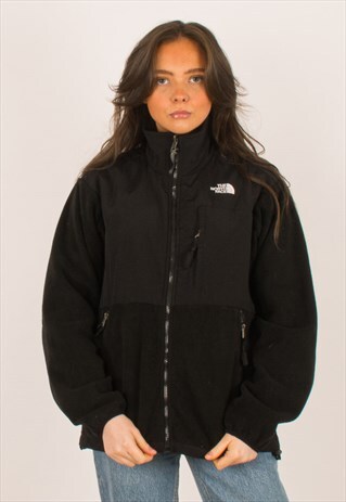 VINTAGE BLACK NORTH FACE FULL ZIP DENALI FLEECE