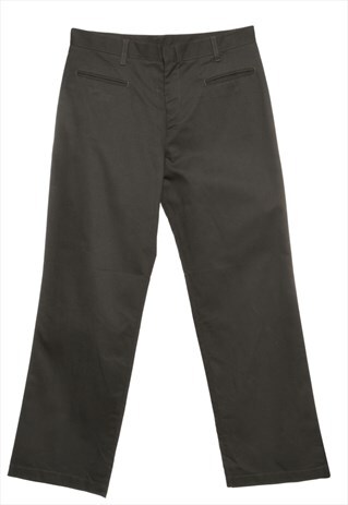 BEYOND RETRO VINTAGE BLACK CHINO TROUSERS - W34