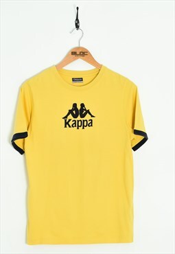 Vintage Kappa T-Shirt Yellow XSmall