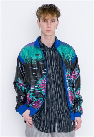 VINTAGE MULTI PATTERNED RETRO JACKET