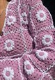 LAZY DAISY CROCHET CARDIGAN IN LILAC PURPLE 