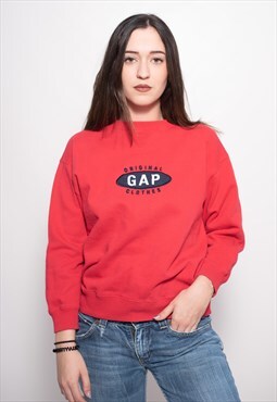 Vintage Gap 90s Spellout Sweatshirt Jumper Pullover