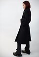 BURBERRY PRORSUM WOMAN BLACK CASHMERE BLEND TRENCH COAT