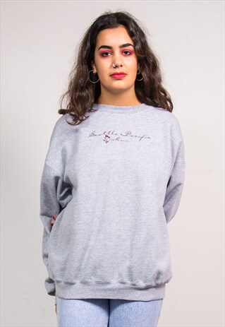 VINTAGE 90'S GREY CHAMPION MOM SWEATER