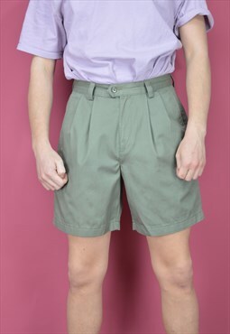 Vintage green classic cotton shorts