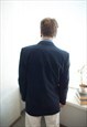 VINTAGE 70'S NAVY WOOL BLAZER