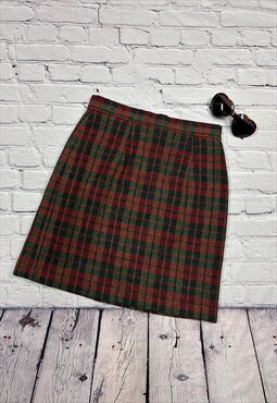 Vintage Tartan Wool Skirt