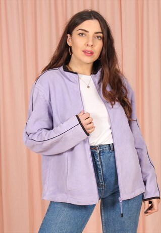 VINTAGE 90S FLEECE JACKET IN LILAC