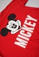 VINTAGE 90S MICKEY MOUSE GRAPHIC RED SWEATSHIRT WOMENS