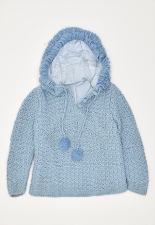 VINTAGE 90'S KNITTED PULLOVER JACKET BLUE
