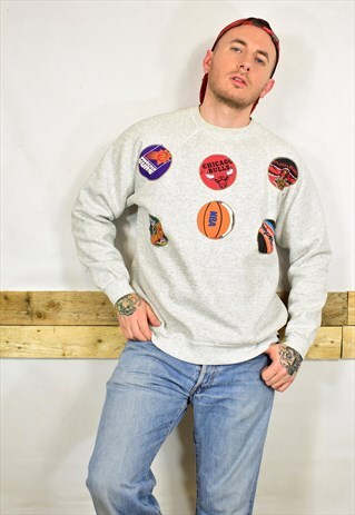 NORTH CUSTOM REWORKED NBA APPLIQUE SWEATER UNISEX