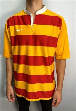 Vintage Nike Dri-Fit striped polo shirt