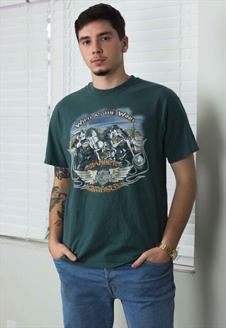 VINTAGE HARLEY DAVIDSON T-SHIRT LOGO 90S L 8.4