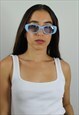 Y2K BLUE SUNGLASSES IN SQUARE SHAPE