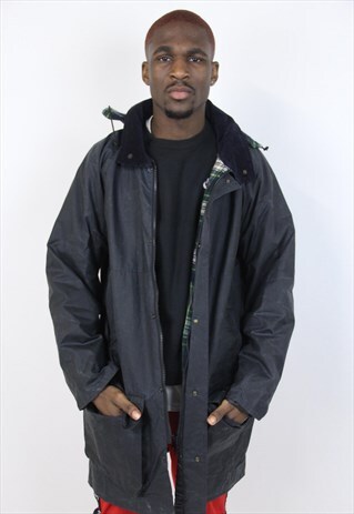 VINTAGE 90S NAVY WAX JACKET