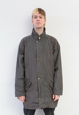 Vintage Mens XL Jacket outdoor Over Coat Zip Polyester retro
