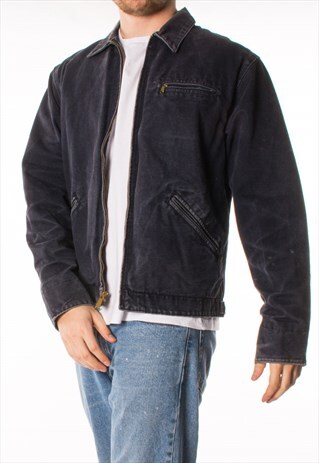 VINTAGE 90S NAVY CARHARTT DETROIT JACKET