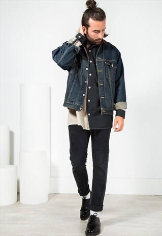 VINTAGE 80S LEVI'S REWORKED CONTRAST COLLAR JACKET / S0079