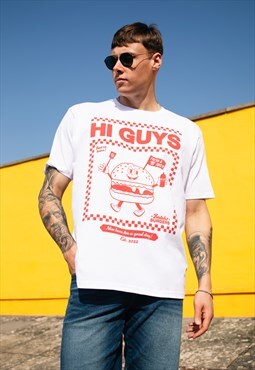 Hi Guys Men's Burger Graphic T-Shirt
