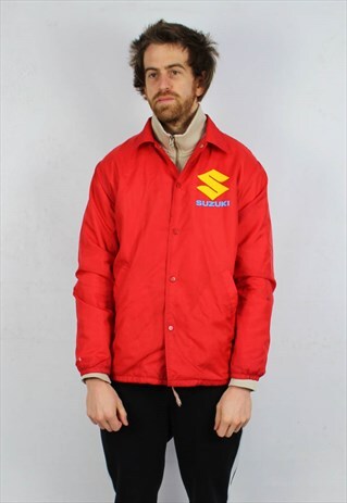 VINTAGE SUZUKI RED COACH JACKET