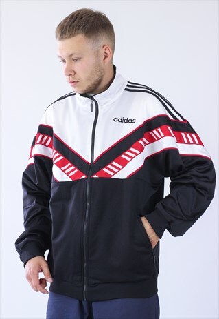 VINTAGE MENS ADIDAS ORIGINALS LOGO TRACK TOP JACKET