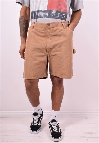 CARHARTT MENS VINTAGE SHORTS W38 BROWN 90'S