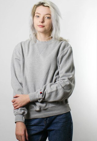 CHAMPION ROUND NECK SWEATSHIRT JUMPER GREY